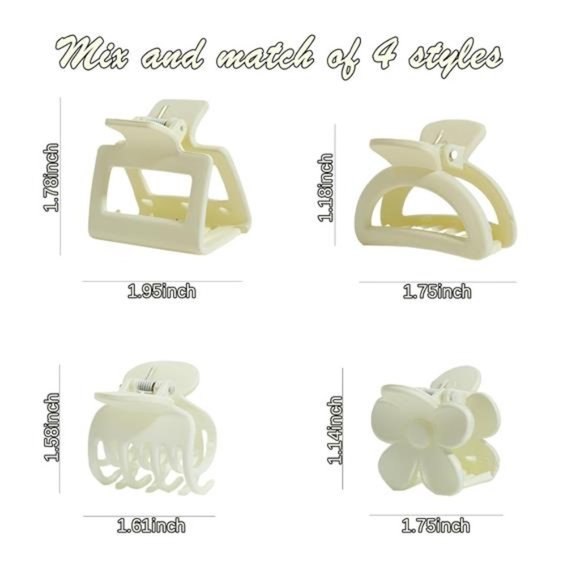 16Pcs Medium Claw Hair Clips ,Matte neural colors - Picture 6 of 7